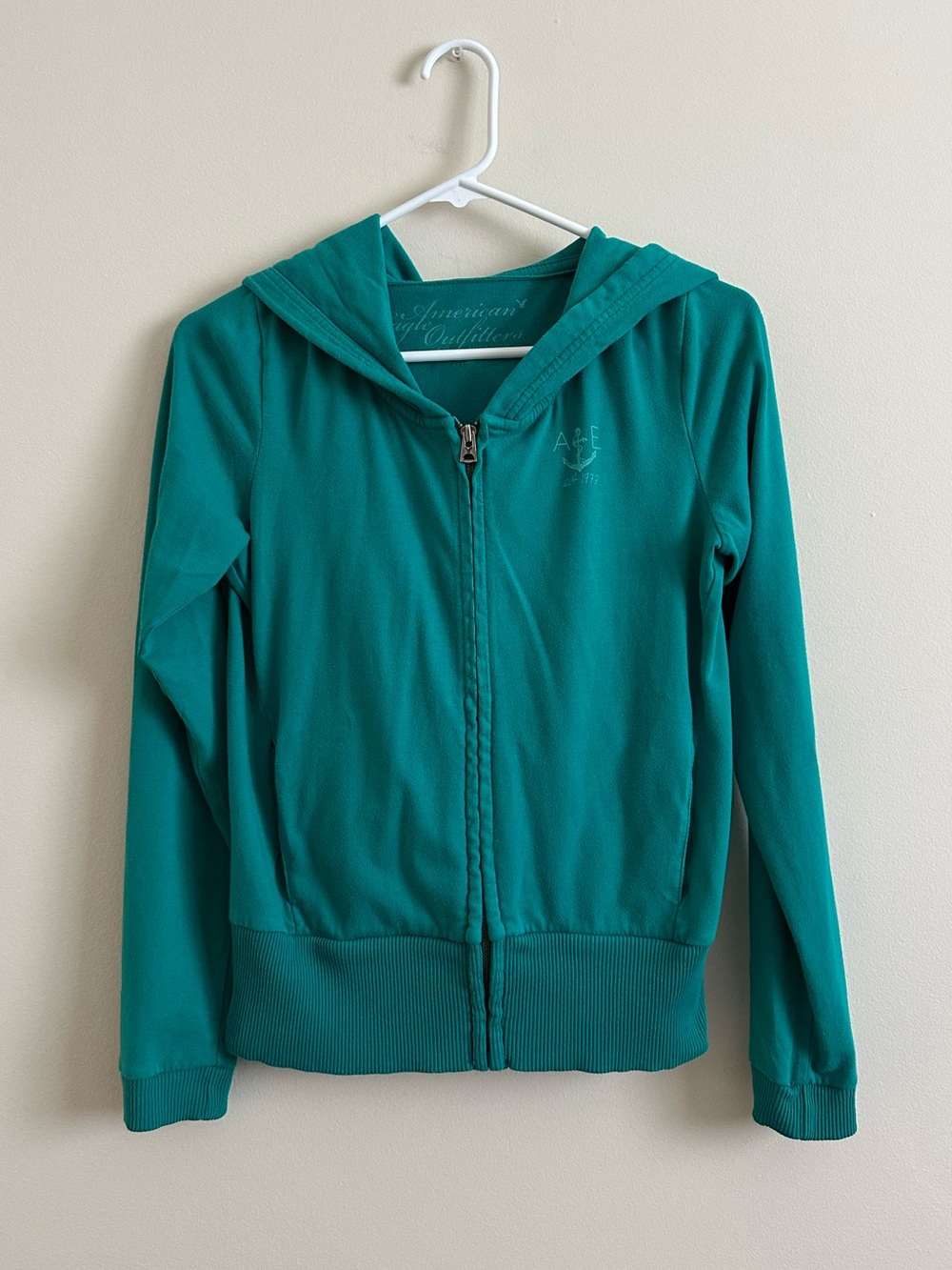 A&E Green Zip Up Hoodie